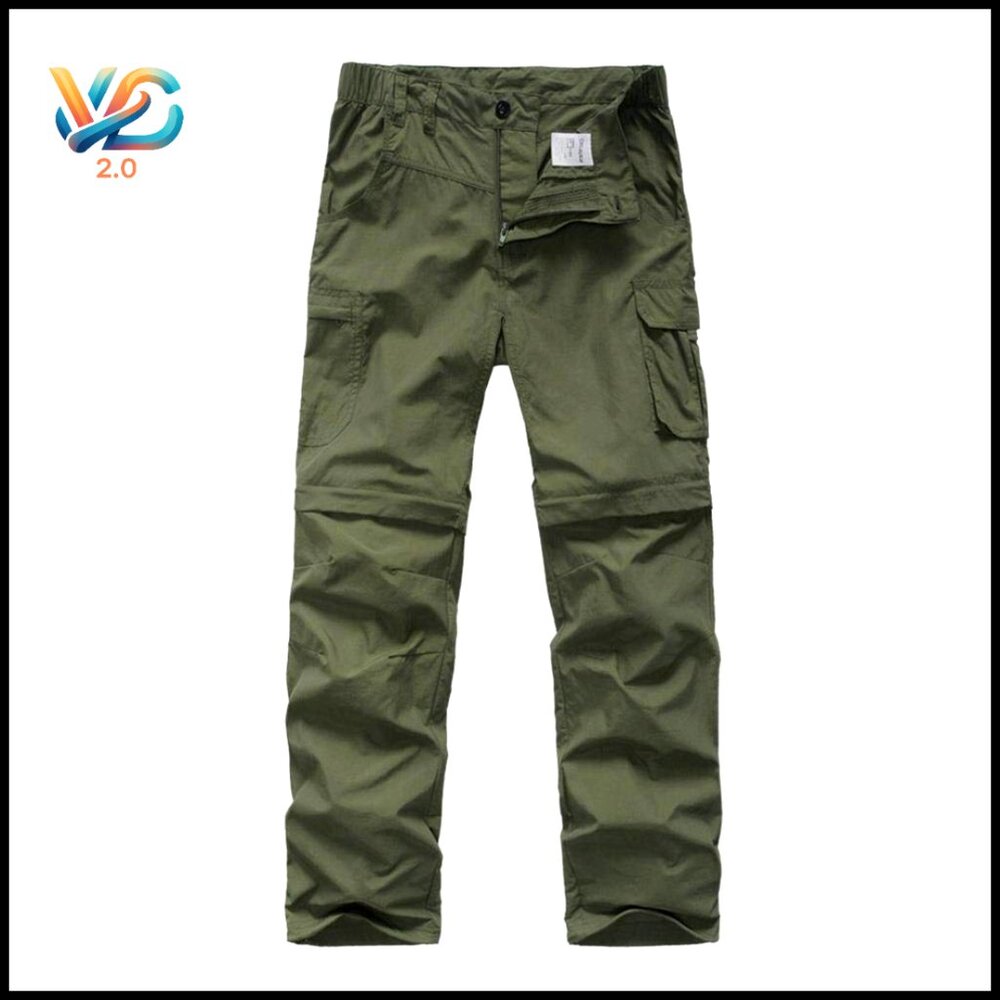 Quick Dry Convertible Cargo Pants Waterproof Hiking Outdoor Youth Trousers‎